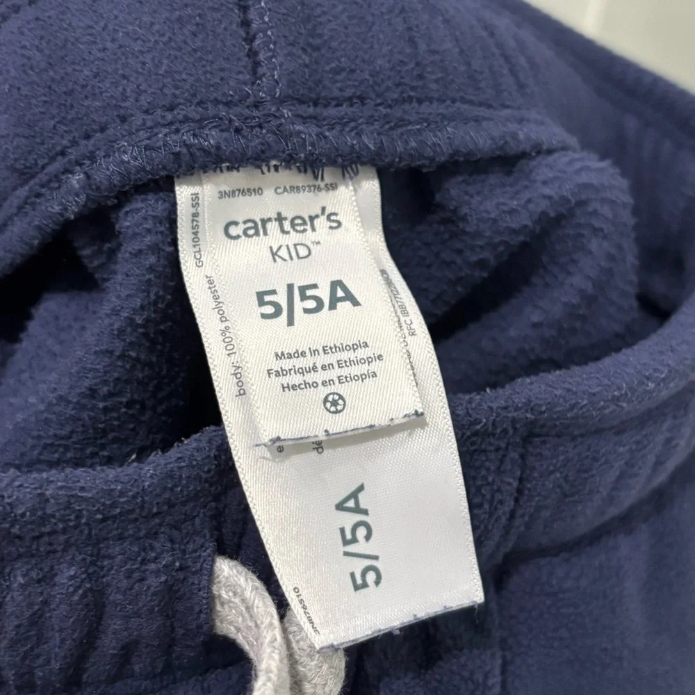Carter's Gray and Navy Kids Joggers, Pair of pants,Size 5/5A